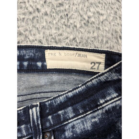 Rag & Bone Jeans Womens 27 Blue Skinny Fit Mid Rise Stretch Acid Wash Denim - Picture 4 of 11